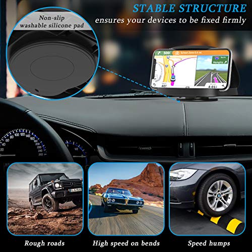 JOYEKY Cell Phone Holder for Car, Vertical Horizontal Car Phone Mount with 360° Rotate Dashboard Cradle Compatible iPhone Samsung Galaxy Android Smartphones, GPS Devices - Image 5