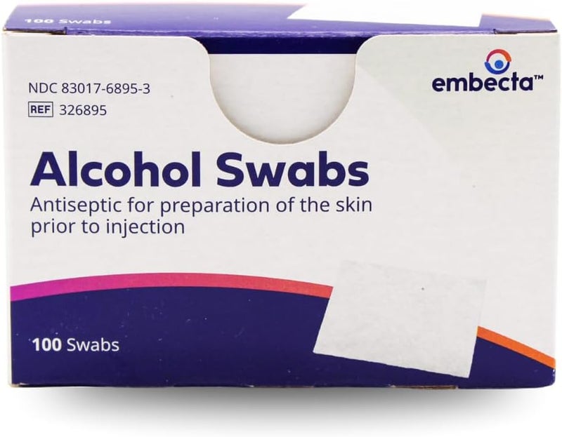 B & D Alcohol Swabs 100 Each (Pack of 6) - Image 2