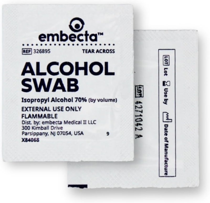 B & D Alcohol Swabs 100 Each (Pack of 6) - Image 3