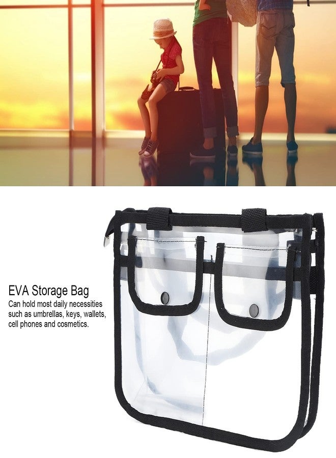 FUZHUI Heavy Duty Clear Travel Toiletry Makeup Bags - Versatile EVA Transparent Toiletry Bag, Cosmetic Bag Waterproof Transparent Travel Makeup Toiletry Organizer Bag with Zipper and Handle - Image 2