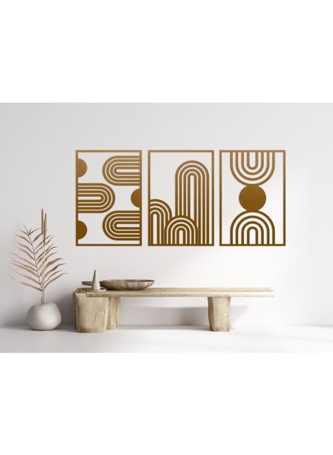 Home Gallery Abstract Arches Wood Wall Art Set - Image 1