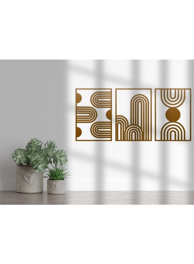 Home Gallery Abstract Arches Wood Wall Art Set - Image 2