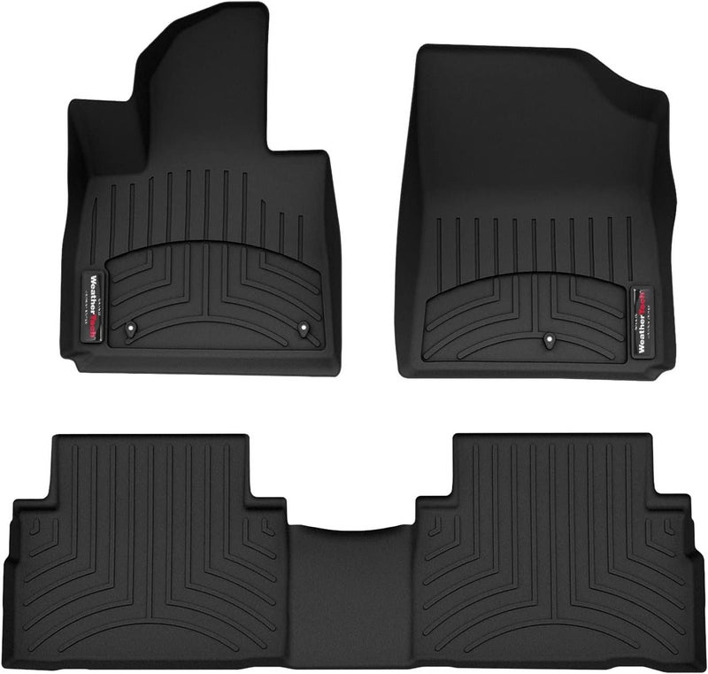 WeatherTech FloorLiner Set for 2021-2022 Hyundai Santa Fe Hybrid/Plug-in Hybrid - Black - Image 1