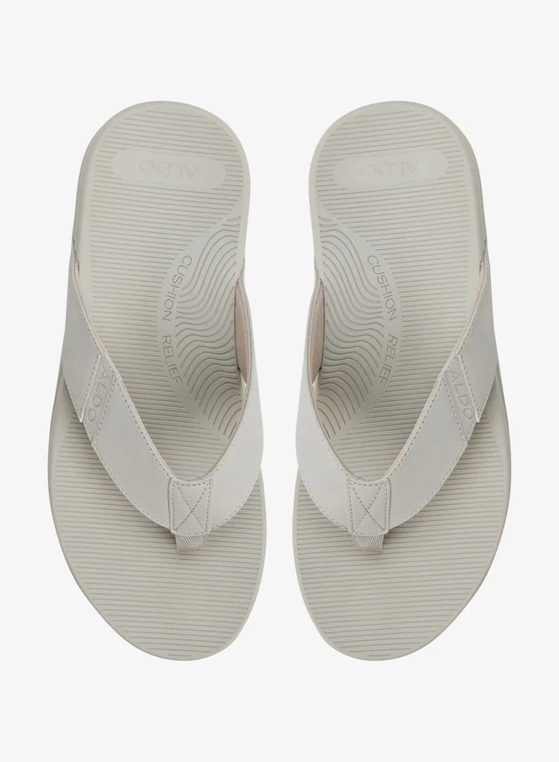 ALDO LIGHT GREY Thong Slides Filp Flops for Men | Best Price UAE