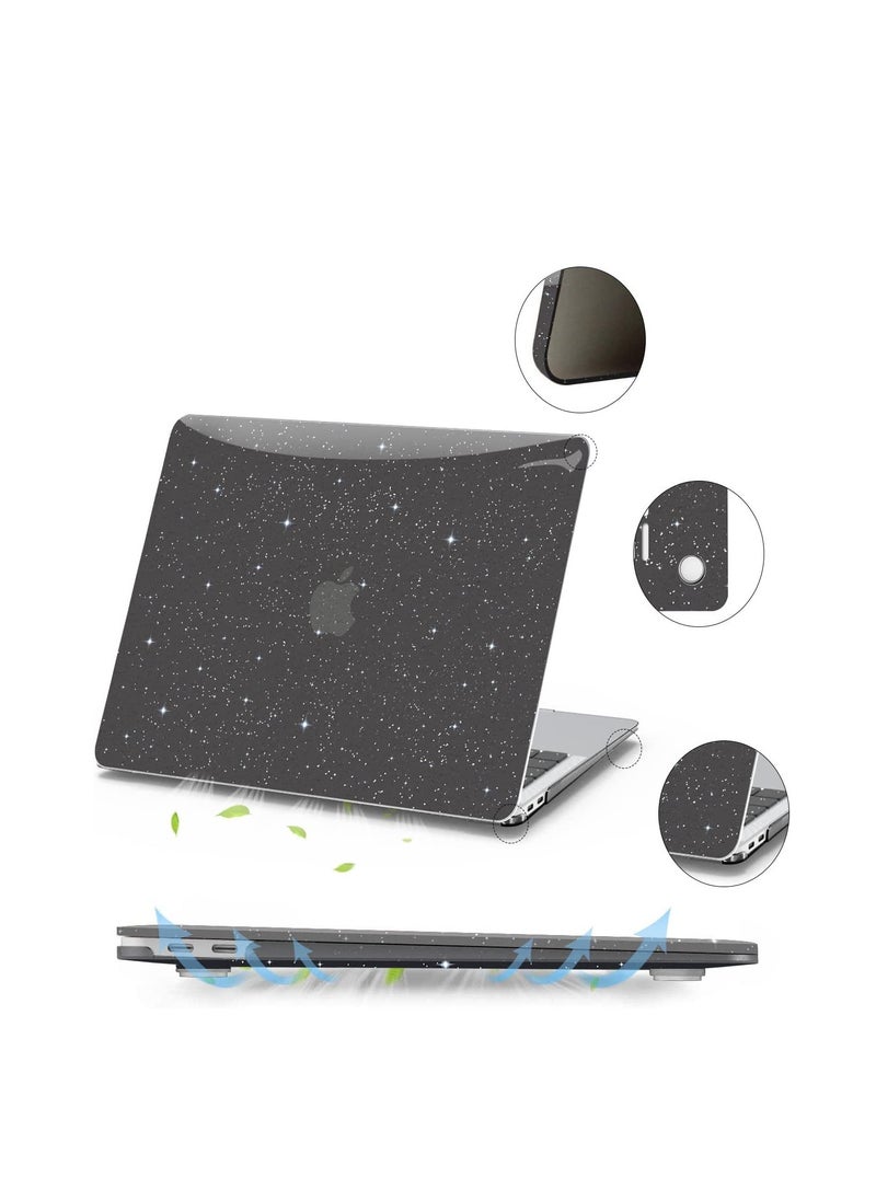 Generic 3 in 1 Case Compatible with MacBook Air 13 inch 2025 2024-2022 Release M4 M3 M2 A3240 A3113 A2681, Glitter Hard Shell&Keyboard Skin Cover&Screen Protector for Mac Air 13.6 inch Case, Sparkly Back  - Image 4