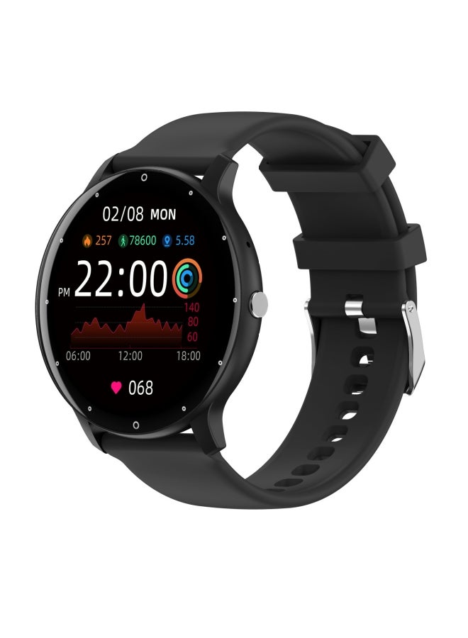 ZL02 PRO Bluetooth Full Touch Call Smart Watch AMOLED Display 170mAh 1.39 Inch Midnight Black Silicone Strap - Image 1