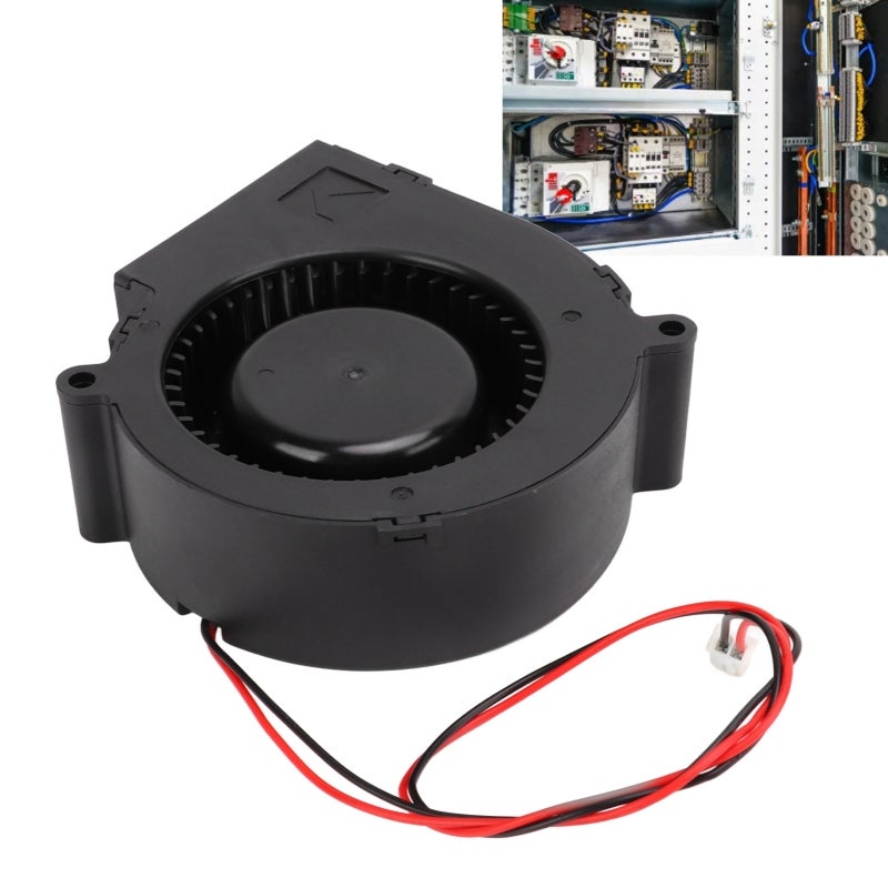 مروحة منتفخة DC12V 4500 دورة في الدقيقة 2.7 أمبير ملف من النحاس الأحمر - محامل كرويتين حياة خدمة 80000 ساعة مروحة تبريد لرواتر الشبكات ومخزون التحكم وتوحيد المصنع - Image 3
