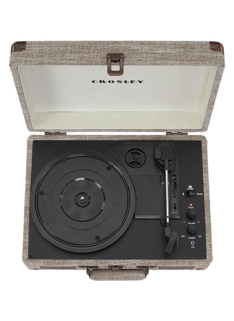 Crosley Crosley CR8005F-HA Cruiser Plus Vintage 3-Speed Bluetooth in/Out Suitcase Vinyl Record Player Turntable Havana  - Image 3