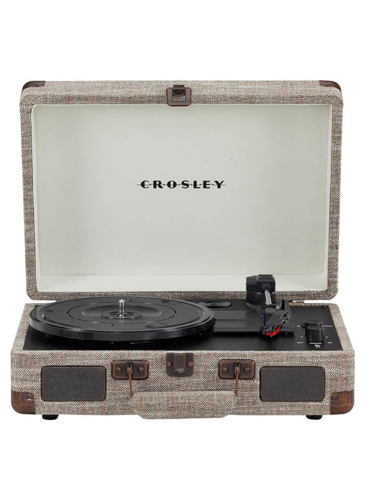 Crosley Crosley CR8005F-HA Cruiser Plus Vintage 3-Speed Bluetooth in/Out Suitcase Vinyl Record Player Turntable Havana  - Image 4