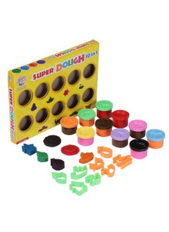 RATNA'S RATNA'S Super Dough 10 in 1 Kit. Soft & Smooth Dough Makes Molding Easy & Fun. 10 TUBS of Dough & 8 Big Superior Moulds(320 Grams Dough)  - Image 2