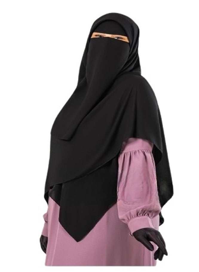 Risala 3-piece Malaysian niqab - high-quality Saudi chiffon - Image 3