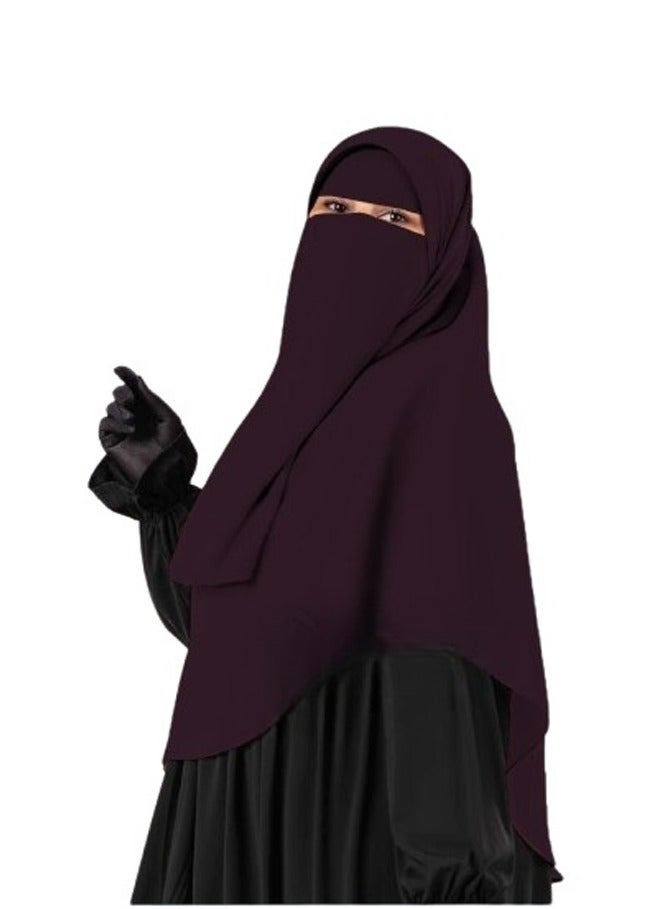 Risala 3-piece Malaysian niqab - high-quality Saudi chiffon - Image 1