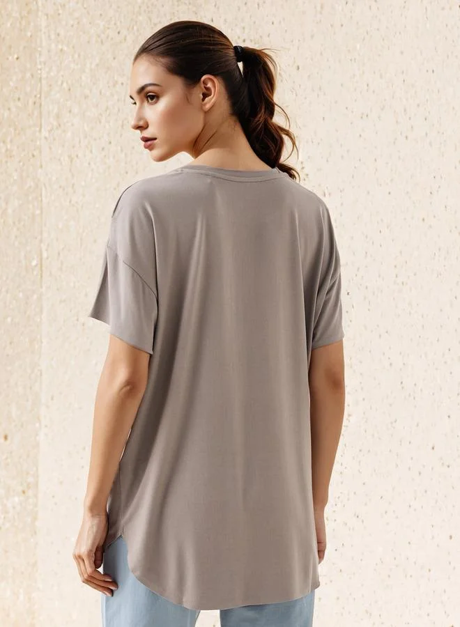 Splash Active  Round Neck Boxy T-shirt for Women | Best Price UAE