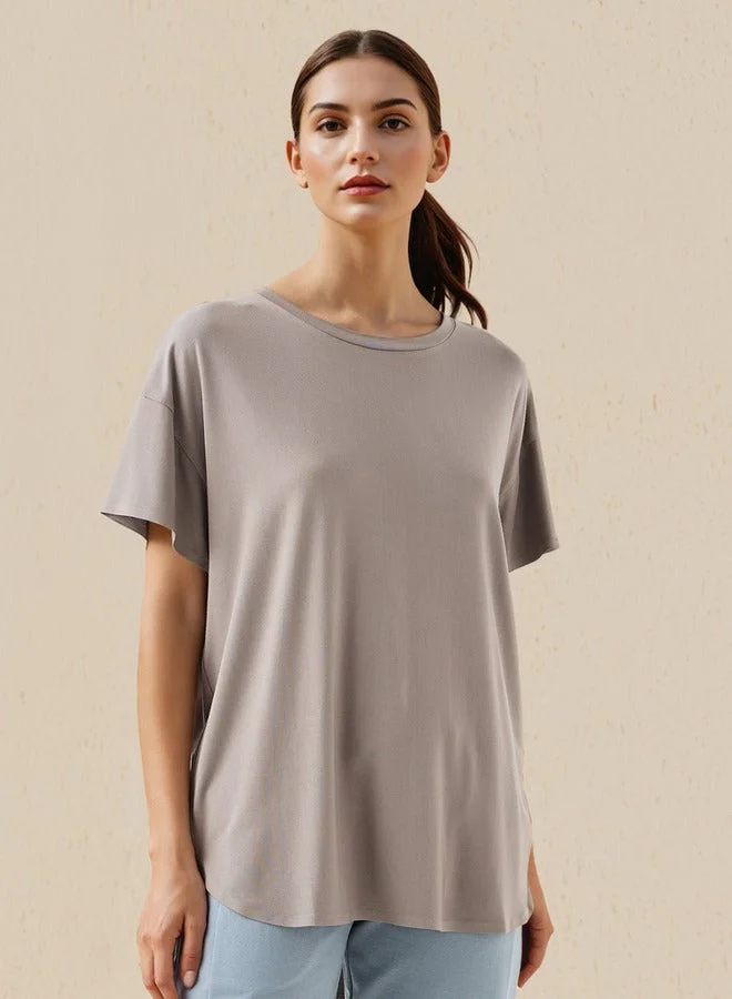 Round Neck Boxy T-shirt