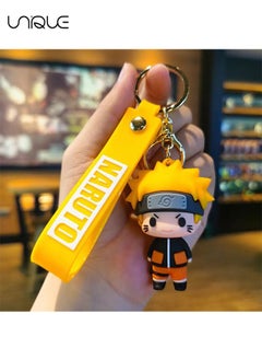 Unique Japanese Anime keychain -Keychain Gift for Boys, Cartoon Keychains Accessories Keyring Key Purse Backpack Car Charms - Naruto - Yellow  - Image 3