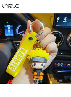 Unique Japanese Anime keychain -Keychain Gift for Boys, Cartoon Keychains Accessories Keyring Key Purse Backpack Car Charms - Naruto - Yellow  - Image 5