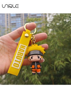 Unique Japanese Anime keychain -Keychain Gift for Boys, Cartoon Keychains Accessories Keyring Key Purse Backpack Car Charms - Naruto - Yellow  - Image 4