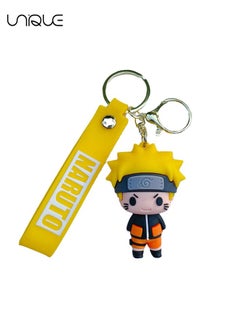 Unique Japanese Anime keychain -Keychain Gift for Boys, Cartoon Keychains Accessories Keyring Key Purse Backpack Car Charms - Naruto - Yellow  - Image 1