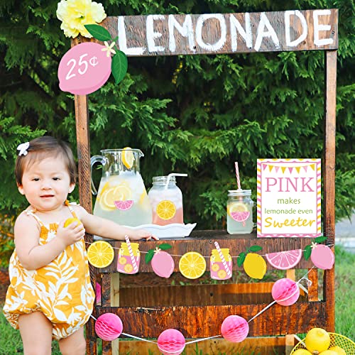 K KUMEED Lemon party Decorations, Lemonade Stand Decorations with Lemonade Banner Lemonade Sign Coffee Bar Signs Lemon Stickers for Summer Lemon Birthday Baby Shower Bridal Shower Party Supplies - Image 5