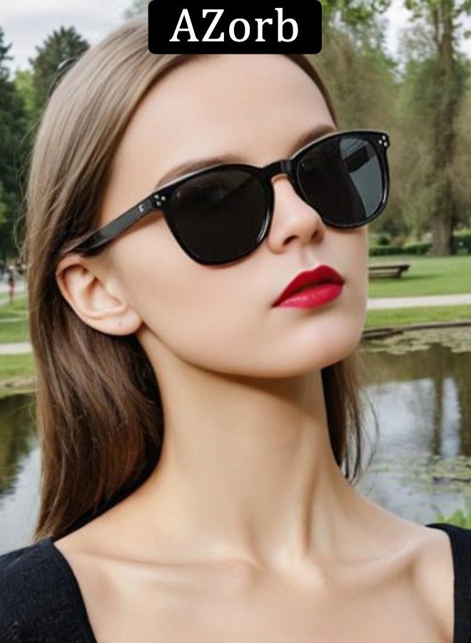 AZorb Sunglasses Men Women for UV400 Protection Square Sun Glassess Mens Women Classic Designer Styles Shades Retro Sunglass Men's Accessories Black - Image 3