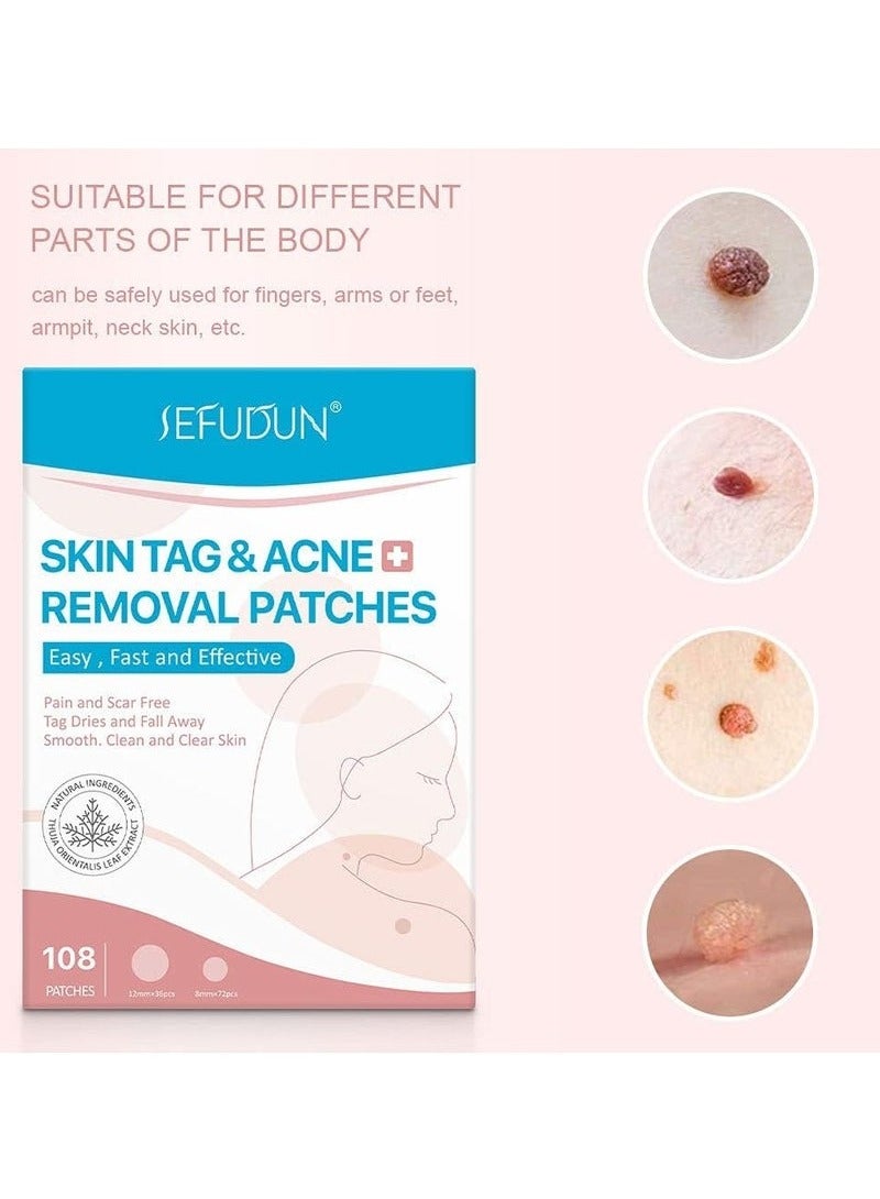سيفودون إزالة حب الشباب التصحيح ، 108pcs تسمية الجلد إزالة حب الشباب إزالة حب الشباب امتصاص تغطية - عدوى غير مرئية غرواني مائي علاج العناية بالبشرة - Image 3