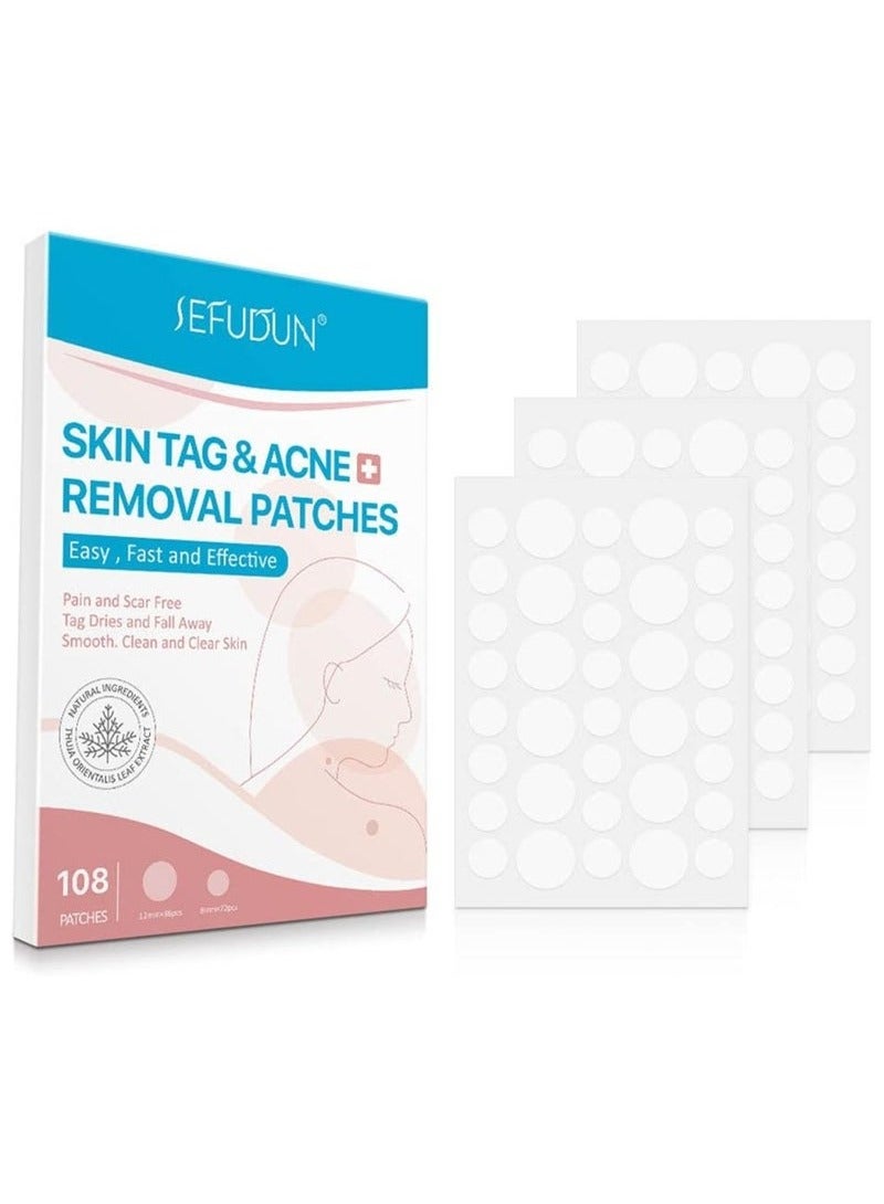 سيفودون إزالة حب الشباب التصحيح ، 108pcs تسمية الجلد إزالة حب الشباب إزالة حب الشباب امتصاص تغطية - عدوى غير مرئية غرواني مائي علاج العناية بالبشرة - Image 1