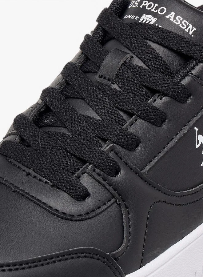 U.S. Polo Assn. Women's Logo Detail Sneakers with Lace-Up Closure