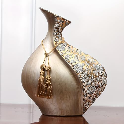 YACSNBF European Style Ceramic Flower Vase |15 Inch Pottery Big Boho Vase for Home Decor, Modern Decorative Vase for Dining Table,Not Suitable for Water, Suitable for Dry Flowers and Simulated Flowers - Image 1