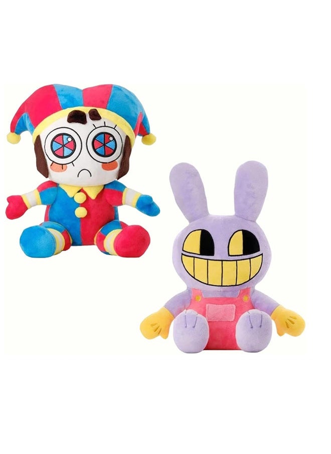 Ailily 2 Pack The Amazing Digital Circus Plush Pomni and Jax Plushies Toy for TV Fans Gift Cute Stuffed Figure Doll for Kids Adults and Youth Fans  - Image 1