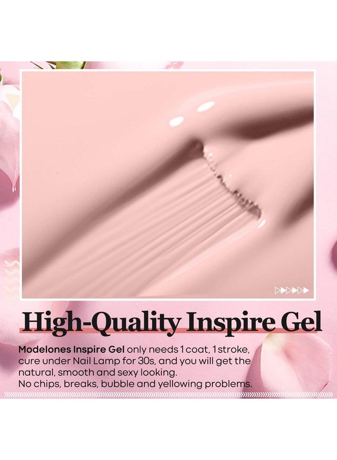 modelones طلاء أظافر جل 15 مل لون وردي ناعم بارد لون خوخي فاتح طلاء أظافر قابل للإزالة مصباح أظافر فن الأظافر مانكير دي آي واي صالون هدية للنساء والفتيات - Image 5