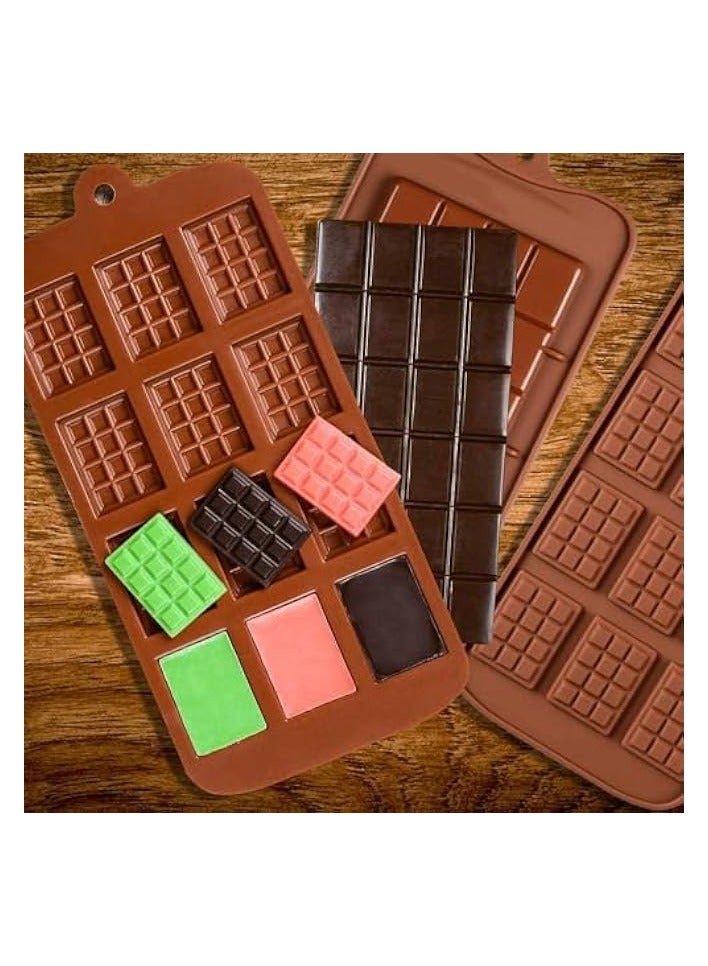 erorex DIY Baking & Pastry Tools,12 Cavity Waffles Cake Chocolate Pan Silicone Mold Baking Mould,Cooking Tools - Brown  - Image 2