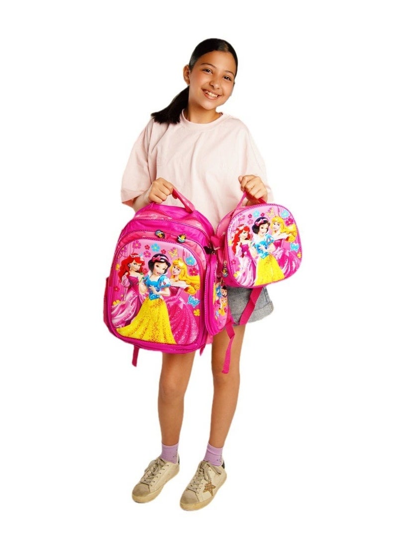 3-piece children's school backpack set with lunch bag and pencil case | 3D design, school bag, includes pencil case, stroller compatible and trolley-ready*16* - Image 2