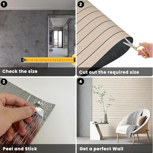 NAMAII 3D Wall Panels Peel and Stick – 15.74"x118" PVC Faux Wood Grain Texture, Self Adhesive Waterproof Wall Covering, DIY Accent Wall, Sofa Background Backsplash & Modern Home Decor, Covers 12.9 sq.ft - Image 5