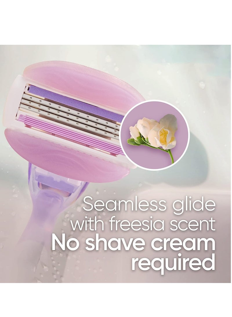 Gillette Venus ComfortGlide Freesia Women's Razor Refills, 4 Refills - Image 2