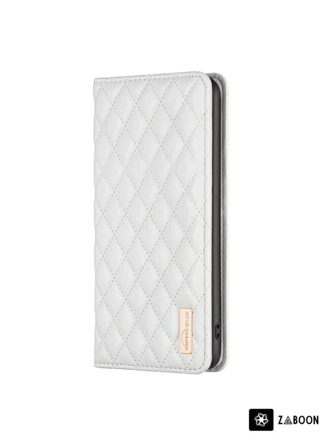 Zaboon Protective Case For OPPO A76 4G / A36 4G / K10 4G / Realme 9i Diamond Lattice Magnetic Leather Flip - Image 2