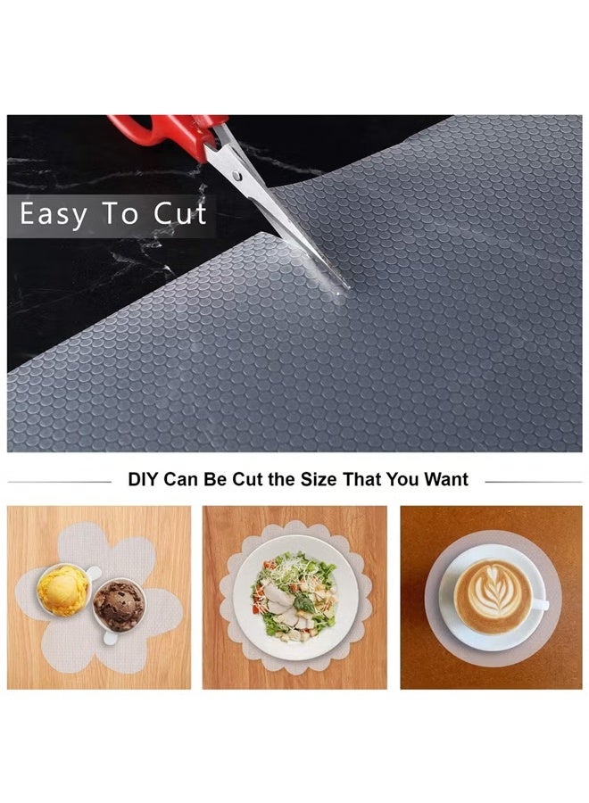 Shelf Liners for Kitchen Cabinets 50cm*150cm Non Adhesive Cabinet Drawer Liner Non Slip Refrigerator Liners for Shelves Washable Cupboard Liner for Dresser Bathroom - Image 4