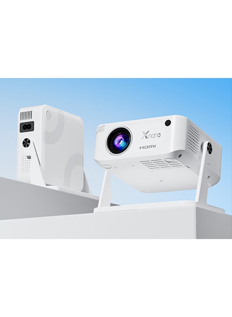 Xnano Classic Mini Portable Projector Xnano HA109 Bedroom Wall Projector Home Ultra HD 720P Wireless Projection Dual Band WiFi 6 Outdoor Projector 4-Point Keystone Correction Compatible with Windows iOS Android Multiple Compatible Interfaces: HD, Audio, USB Connection - Image 2