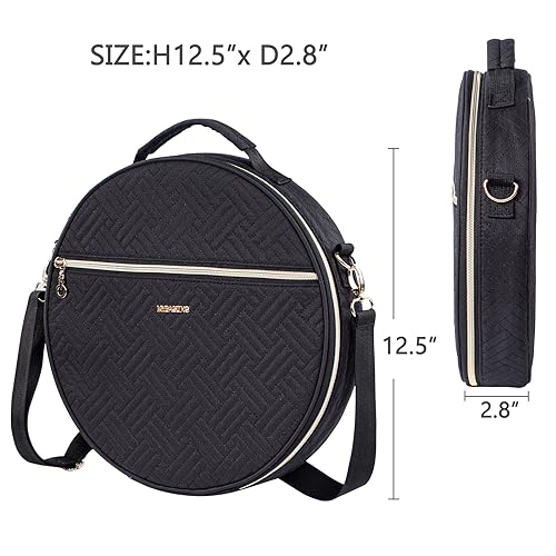 MYBAGZING | Round Embroidery Bag(Empty) - Embroidery Storage Bag -Cross Stitch Supplies Organizer with Multiple Pockets for Embroidery Kits, Cross Stitch Suppliers, Embroidery Floss (Bag Only) - Image 2