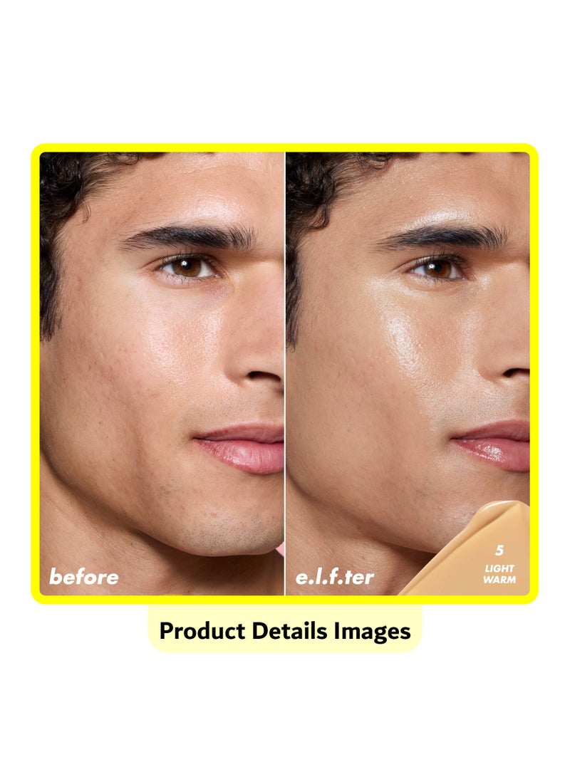 إلف كريم أساس هالو جلو  بإشراقة ناعمة بتركيبة خفيفة التغطية - واقٍ شمسي معدني SPF 50 - درجة 5 فاتح دافئ - Image 3