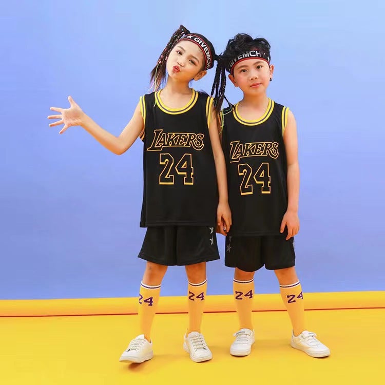 Warriors Nets Lakers Bulls Cavaliers Raptors Summer Kids suit Basketball Jersey - Image 1