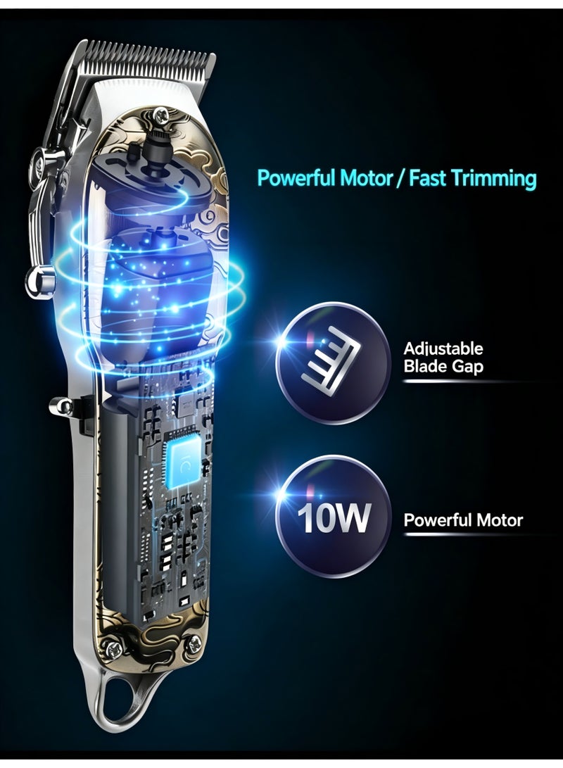 Snooe USB Rechargeable Hair trimmer Electric Haircut Kit Gold/Black - Image 3