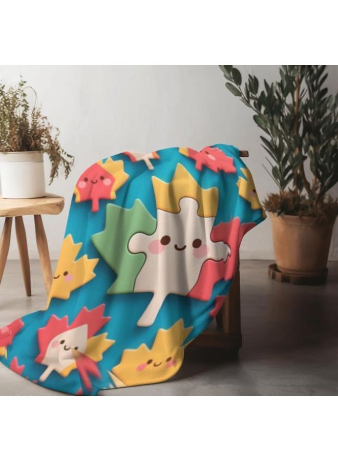 عام بطانية رقيقة من الفانيلا الكرتونية للأطفال والرضع (دافئة ومريحة، ومناسبة للنوم والألعاب) 70 سم * 100 سم