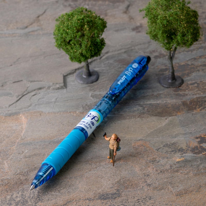 PILOT B2P - Bottle to Pen Refillable & Retractable Ball Point Pen Made From Recycled Bottles, Fine Point, Black Ink, 12-Pack (32600) - Image 3