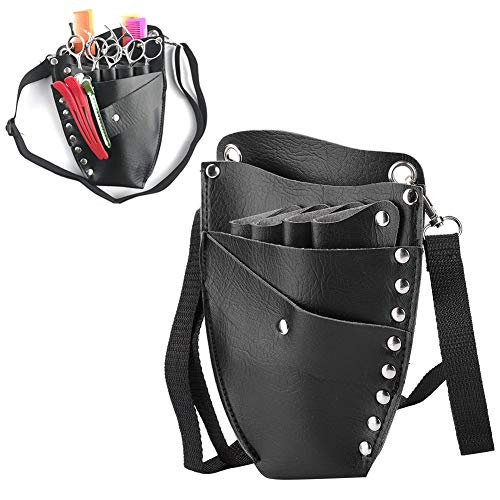 Ymiko PU Leather Scissors Holster, Salon Barber Hairdressing Scissors Shear Hairdressing Holder Pouch Case Bag Storage Waist Bag - Image 4