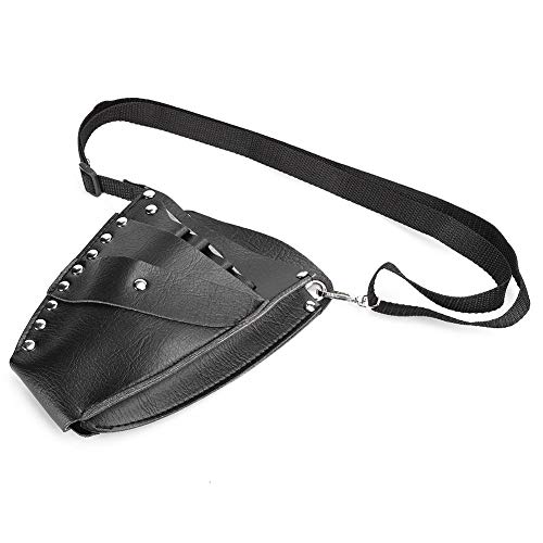 Ymiko PU Leather Scissors Holster, Salon Barber Hairdressing Scissors Shear Hairdressing Holder Pouch Case Bag Storage Waist Bag - Image 2