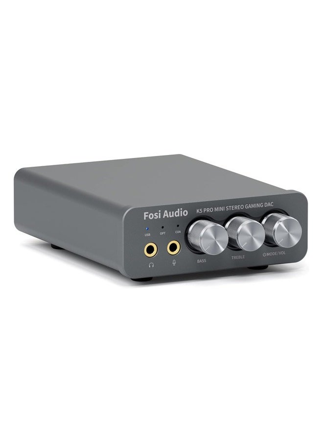 Fosi الصوت Fosi Audio K5 Pro Gaming DAC DAC مضخم سماعة رأس سماعة رأس Fosi Audio K5 Pro لمحول الصوت الرقمي إلى تمثيلي من ستيريو هاي فاي صغير لمحول الصوت USB من النوع C/بصري/محوري إلى RCA/3.5MM AUX لجهاز PS5/PCPC/MAC/كمبيوتر  - Image 1