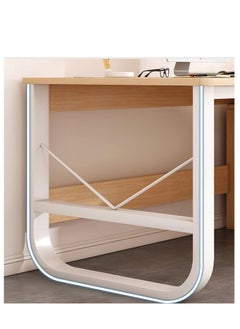 Golden Computer Desk with Drawers & Storage Shelves,100*50cm Study Work Writing Desk for Home Office Bedroom, Simple Modern  PC Desks Table,Grey  - Image 3