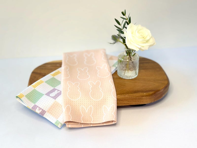 Trig Kitchen Towel Tea Towel Dish Cloth Quick Dry Waffle Weave Microfiber Highly Absorbent Designer Prints Modern 2 Pack Easter Checkered - Image 2