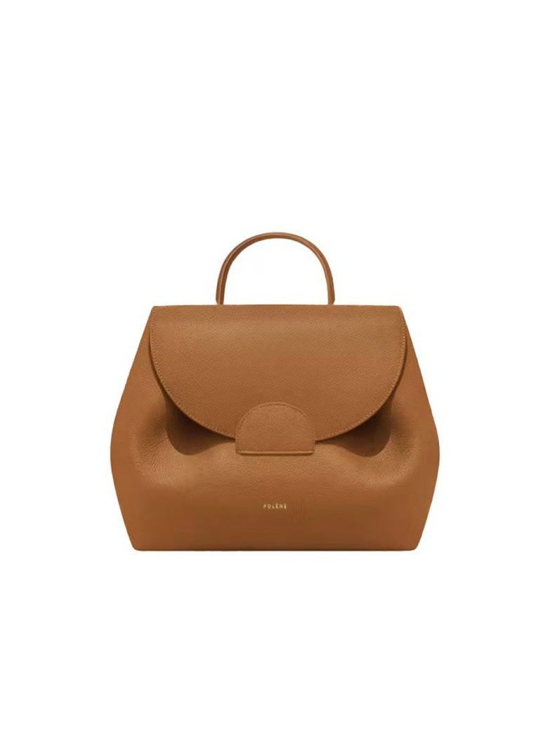 NIBEMINENT - Polene Smile Bag - French Minimalist Design, Genuine Leather, Chic Everyday Tote for Women - Image 1