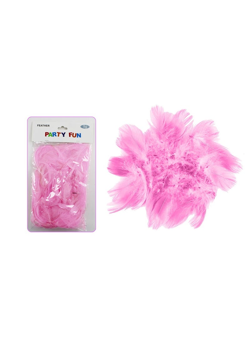 PARTY FUN Feather Confetti - 5g Pretty Pink Color Elevate Your Celebrations with Delicate Charm  - Image 2